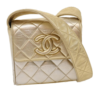 Pre-owned Chanel Gold Leather Travel Bag ()