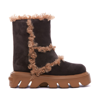 Casadei Woman Ankle Boots Dark Brown Size 8 Leather In Brown