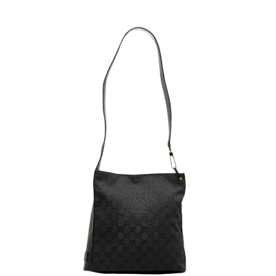 Gucci Gg Canvas Black Canvas Shoulder Bag ()