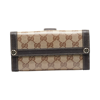 GUCCI GUCCI GG CRYSTAL BEIGE CANVAS WALLET  (PRE-OWNED)