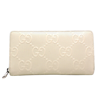 GUCCI GUCCI GG EMBOSSÉ WHITE LEATHER WALLET  (PRE-OWNED)