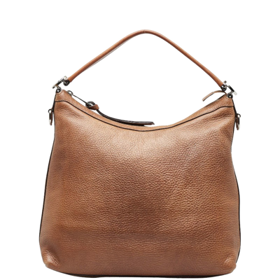 Gucci Miss Gg Brown Leather Shoulder Bag ()
