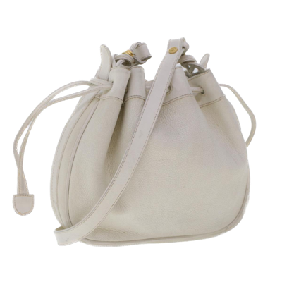 Gucci White Leather Shoulder Bag ()