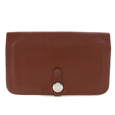 Hermes Hermès Dogon Burgundy Leather Wallet  ()