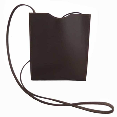 Hermes Hermès Onimetou Brown Leather Shoulder Bag ()
