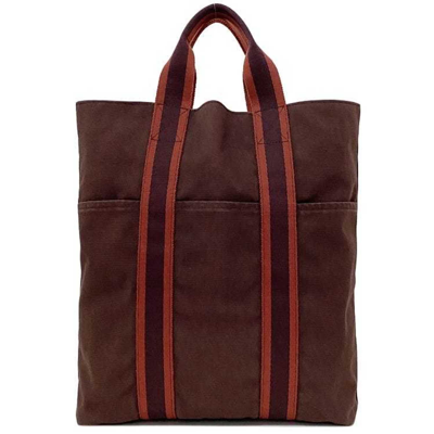 Hermes Hermès Tote Bag Brown Cotton Tote Bag ()