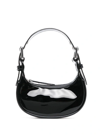 By Far High-shine Finish Shoulder Bag In Black