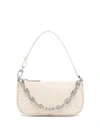 BY FAR MINI RACHEL CROCODILE-EFFECT SHOULDER BAG