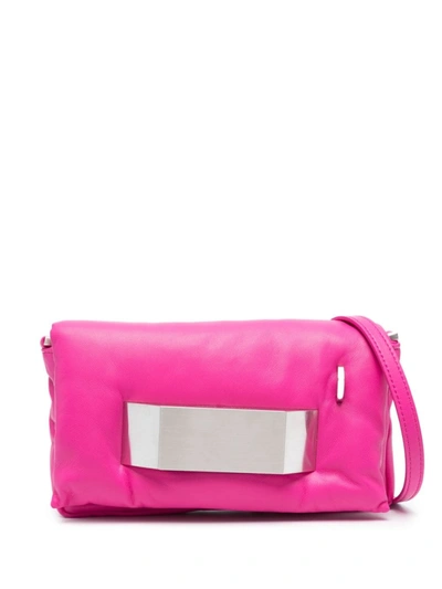 Rick Owens Quilted Leather Shoulder Bag In Pink