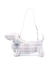 Thom Browne Hector Baguette Bag In Chenille Yarn Ribbon Tweed In Multicolor