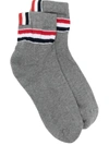 THOM BROWNE STRIPED RIB-KNIT SOCKS