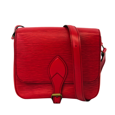 Pre-owned Louis Vuitton Cartouchiere Red Leather Shoulder Bag ()