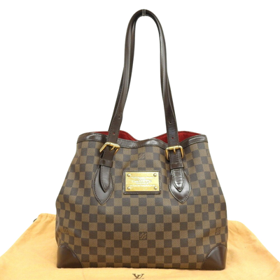 Pre-owned Louis Vuitton Hampstead Brown Canvas Shoulder Bag ()