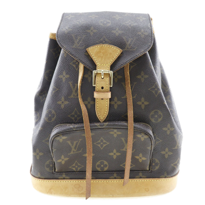 Pre-owned Louis Vuitton Montsouris Brown Canvas Backpack Bag ()