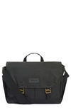 BARBOUR ESSENTIAL WAXED COTTON MESSENGER BAG