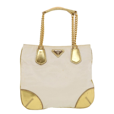 Prada Gold Synthetic Shoulder Bag ()