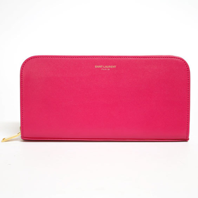 Saint Laurent Pink Pony-style Calfskin Wallet  ()