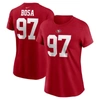 Nike Women's  Nick Bosa Scarlet San Francisco 49ers Super Bowl Lviii Patch Player Name And Number T-s In Scarlet