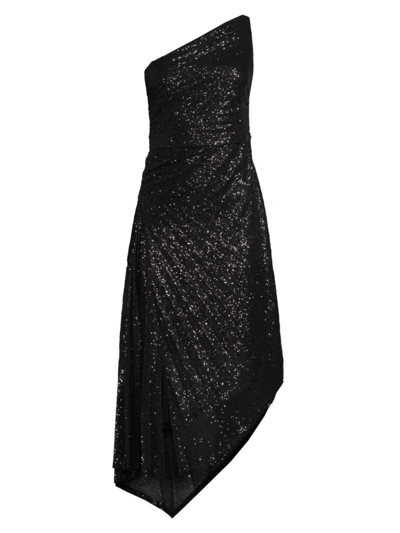 Ungaro Women's Ava Asymmetric Sequin Dress In Black