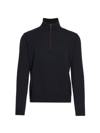 Saks Fifth Avenue Men's Collection Cashmere Quarter-zip Sweater In Navy