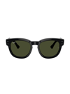 Ray Ban Men's Rb0298s 53mm Mega Hawkeye Square Sunglasses In Black Dark Green