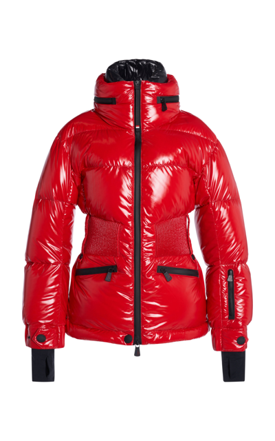 Moncler Rochers Puffer Jacket In Red