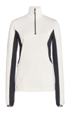Moncler Half-zip Pullover Sweater In White