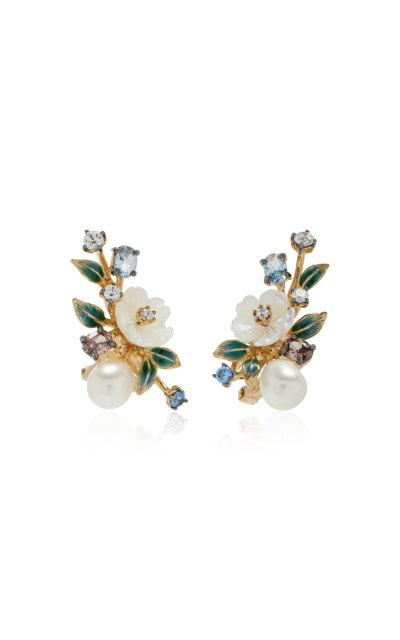 Anabela Chan Orchard Pearl Earrings In Ivory