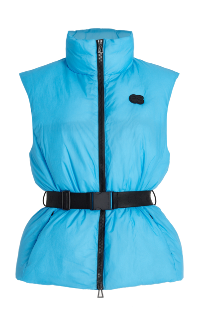 Erin Snow Nix Belted Ski Waistcoat In Blue