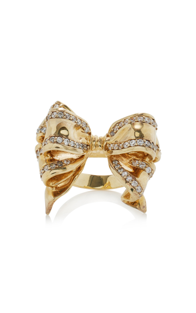 Anabela Chan Golden Bow Diamond Ring