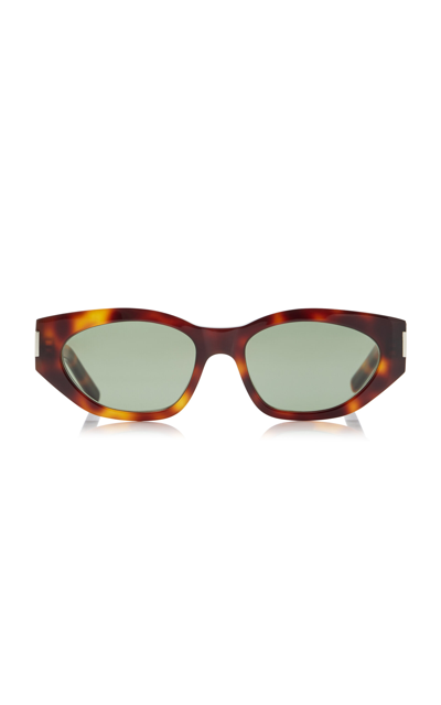 Saint Laurent Acetate Sunglasses In Brown