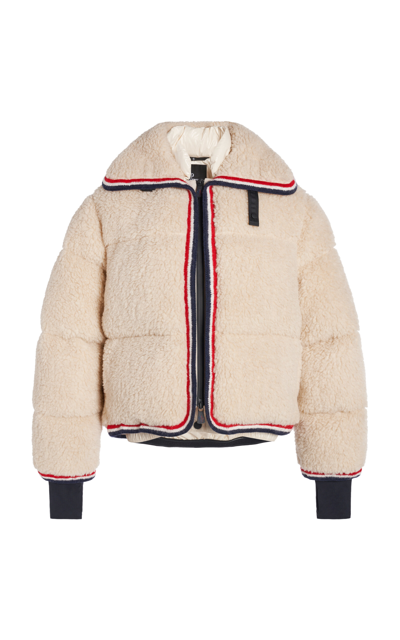 Miu Miu Eterlou Soft-fleece Bomber Jacket In Blanc