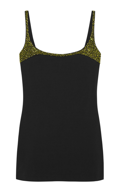 16arlington Bria Crystal-embellished Mini Dress In Black,yellow