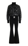 Toni Sailer Conni Special Quilted Faux Leather Ski Suit In Black
