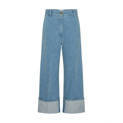 Patou Turn Up Jeans In Ice_blue