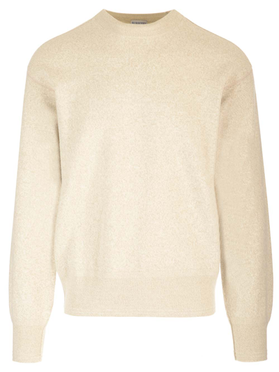 Burberry Beige Wool Sweater In White