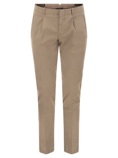 PESERICO COTTON AND SILK TROUSERS