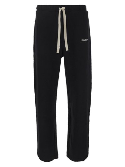 Palm Angels Logo Detailed Drawstring Pants In Black