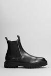 OFFICINE CREATIVE PISTOLS 003 ANKLE BOOTS IN BLACK LEATHER