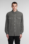 DRKSHDW OUTERSHIRT CASUAL JACKET IN GREEN COTTON