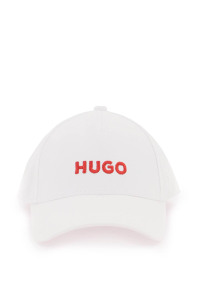 Hugo Boss Baseball Cap With Embroidered Logo In White (white)