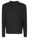 Sunflower Crew Neck Wool Knit Sweater In Black