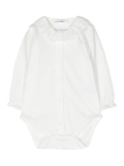 Tartine Et Chocolat Babies' Bodysuit With Ruffles In White