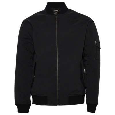 Csg Mens  Offense Bomber Jacket In Black/black