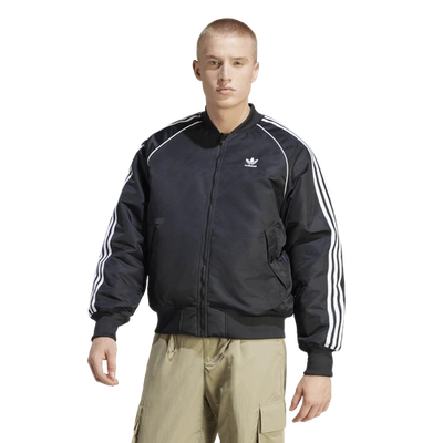Adidas Originals Mens  Ss Varsity Bomber Jacket In Black/white