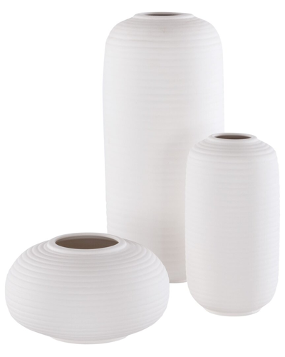Safavieh Set Of 3 Sora Vase In White