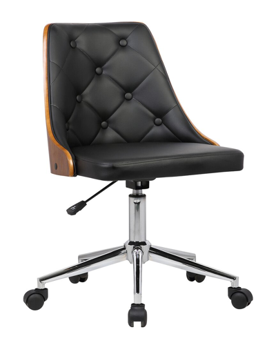 Armen Living Diamond Mid-century Office Chair In Black