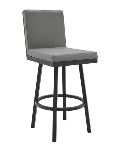 Armen Living Rochester 26 Swivel Bar Stool In Grey