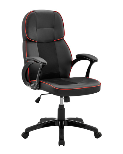 Armen Living Bender Adjustable Racing Gaming Chair In Black