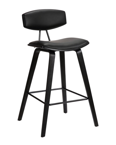 Armen Living Fox 25.5 Counter Height Bar Stool In Black